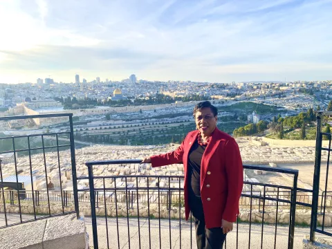 President Pringle in Jerusalem