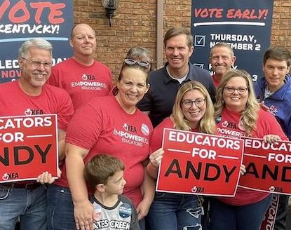 KEA members with Gov. Andy Beshear